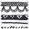 Bohemian, Black - Motorised Roman Blind